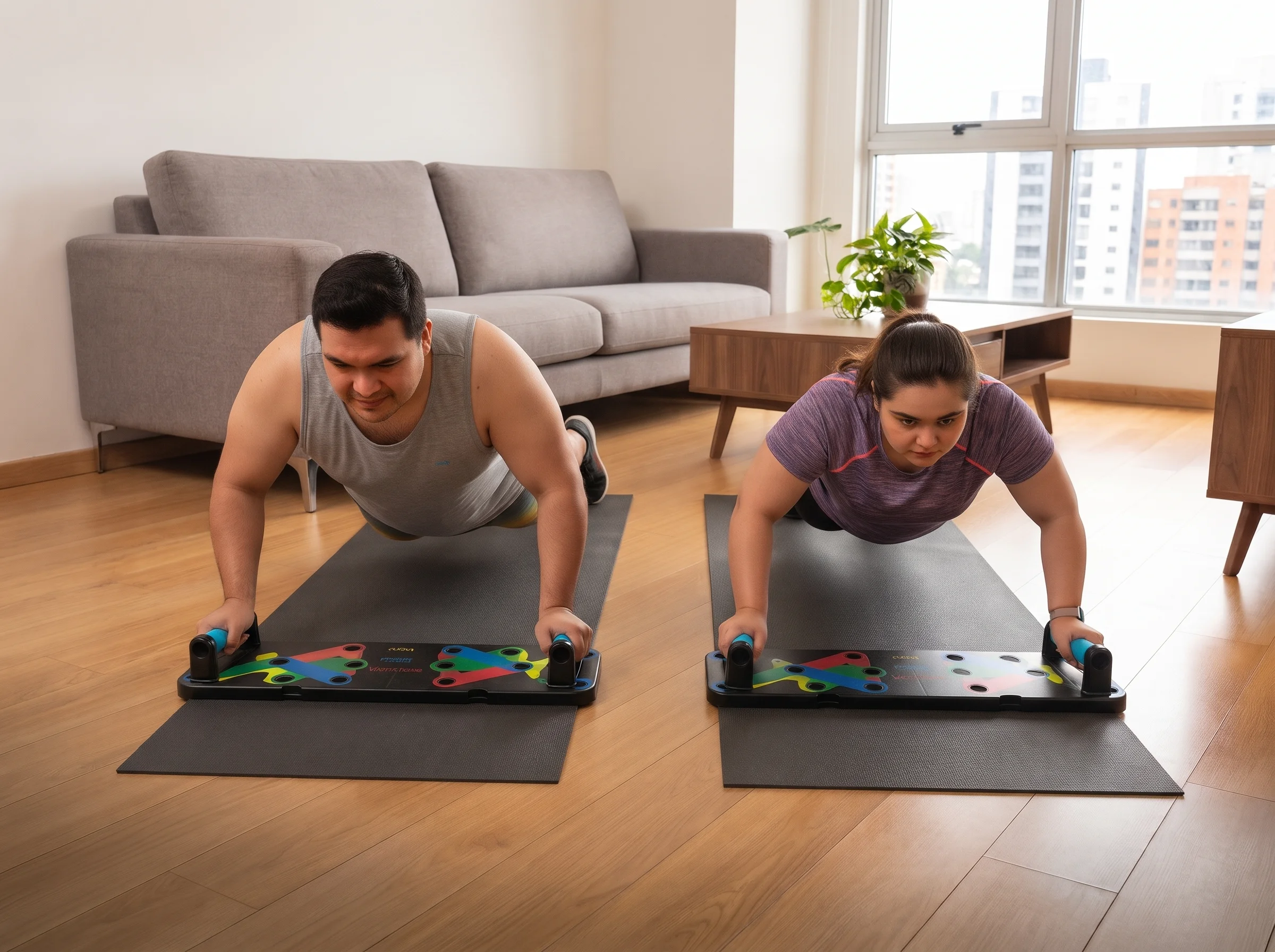 Flexiones con la tabla push up